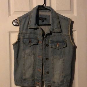 Blue jean vest